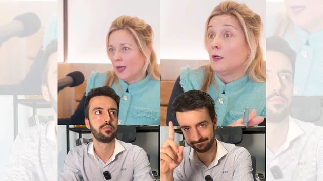 El abogado Miguel Benito Barrionuevo respondiendo a la empresaria Sandra Sanz