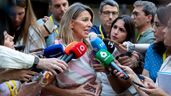 Yolanda Díaz con periodistas