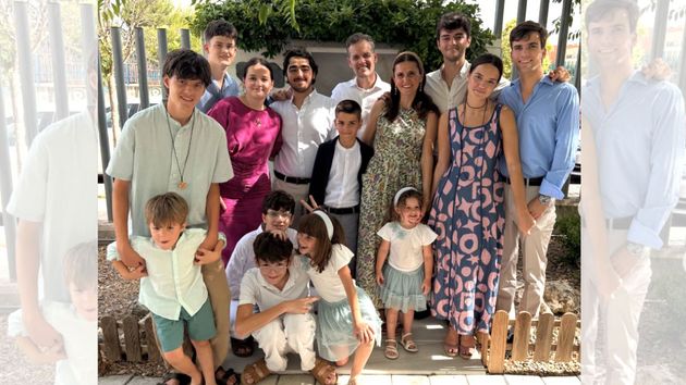 Irene Alonso junto a su familia