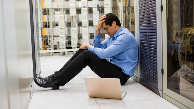 Trabajador triste