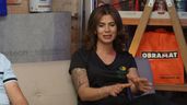 Priscila durante la entrevista
