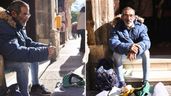 José en la puerta de una iglesia