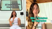 Lorena con su furgoneta
