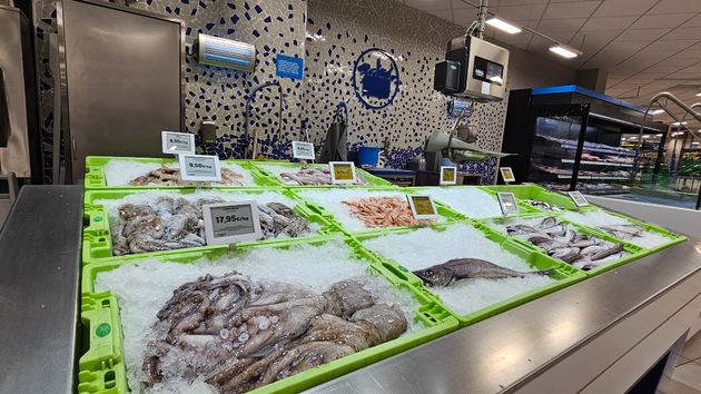 sección de pescadería de Mercadona