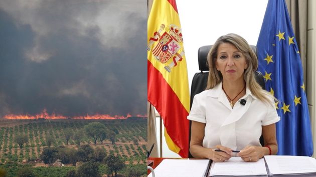 Yolanda Díaz en su despacho