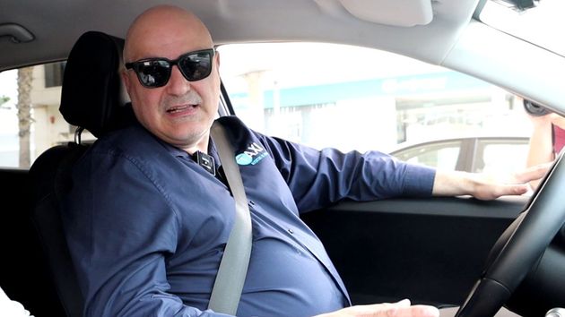 José Antonio, taxista, durante la entrevista