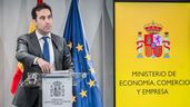 Carlos Cuerpo hablando desde el atril