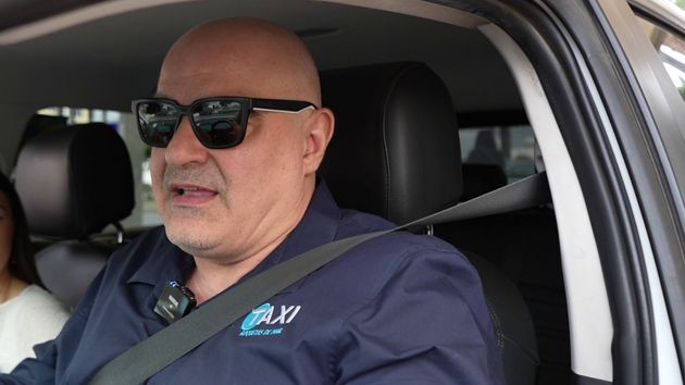 José Antonio, taxista, durante la entrevista