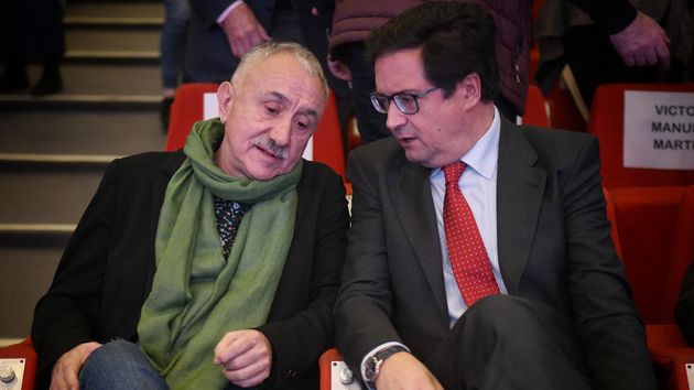Pepe Álvarez junto a Óscar López