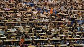 Opositores antes de comenzar el examen