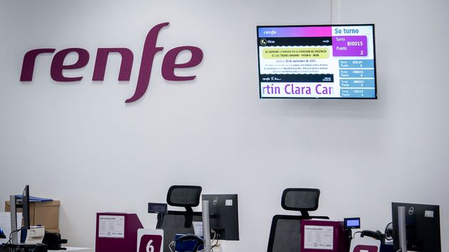 Un mostrador de Renfe
