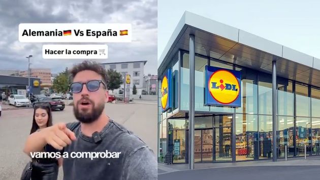 Una imagen del video junto a un supermercado Lidl