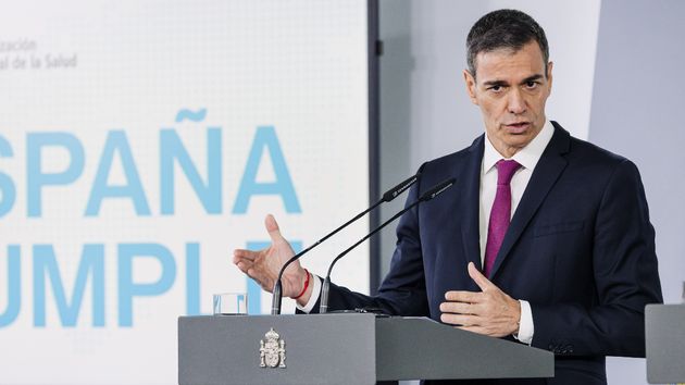 El presidente del Gobierno, Pedro Sánchez durante una rueda de prensa