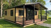 Imagen del exterior de la casa prefabricada