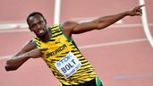 Usain Bolt tras ganar una carrera
