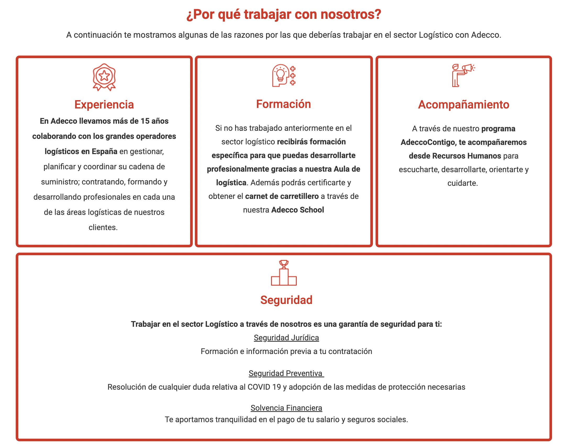 por qué trabajar en Adecco