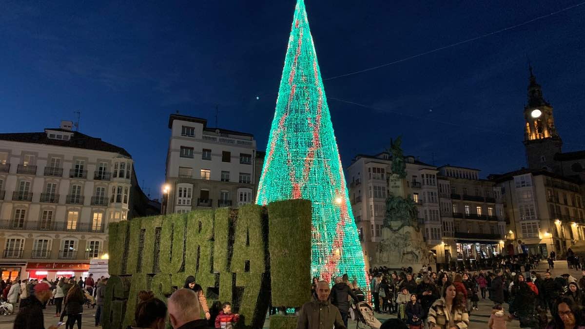 La ciudad de Vitoria en Navidad