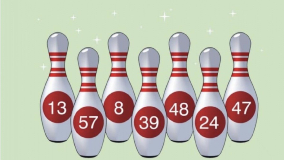 Reto visual solo para matemáticos ¿qué bolos hay que derribar para sumar 100 puntos?