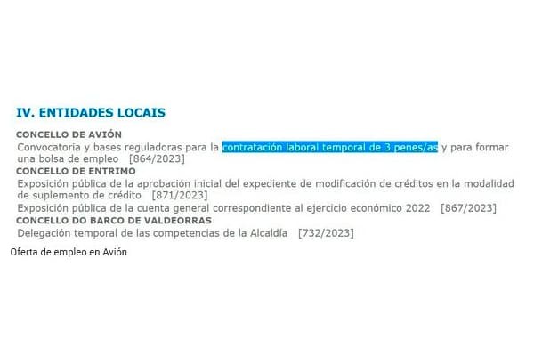 oferta empleo Avion