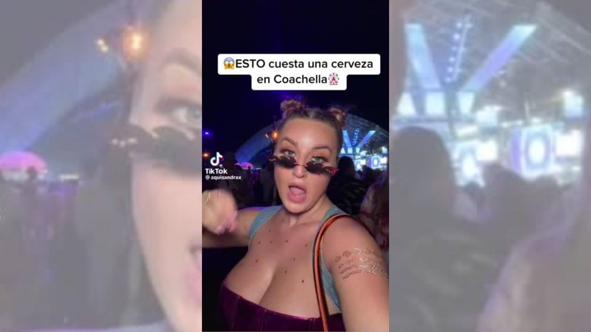 La 'tiktoker' Sandra Esta conocida TikToker española flipa con los precios de una cerveza en Coachella