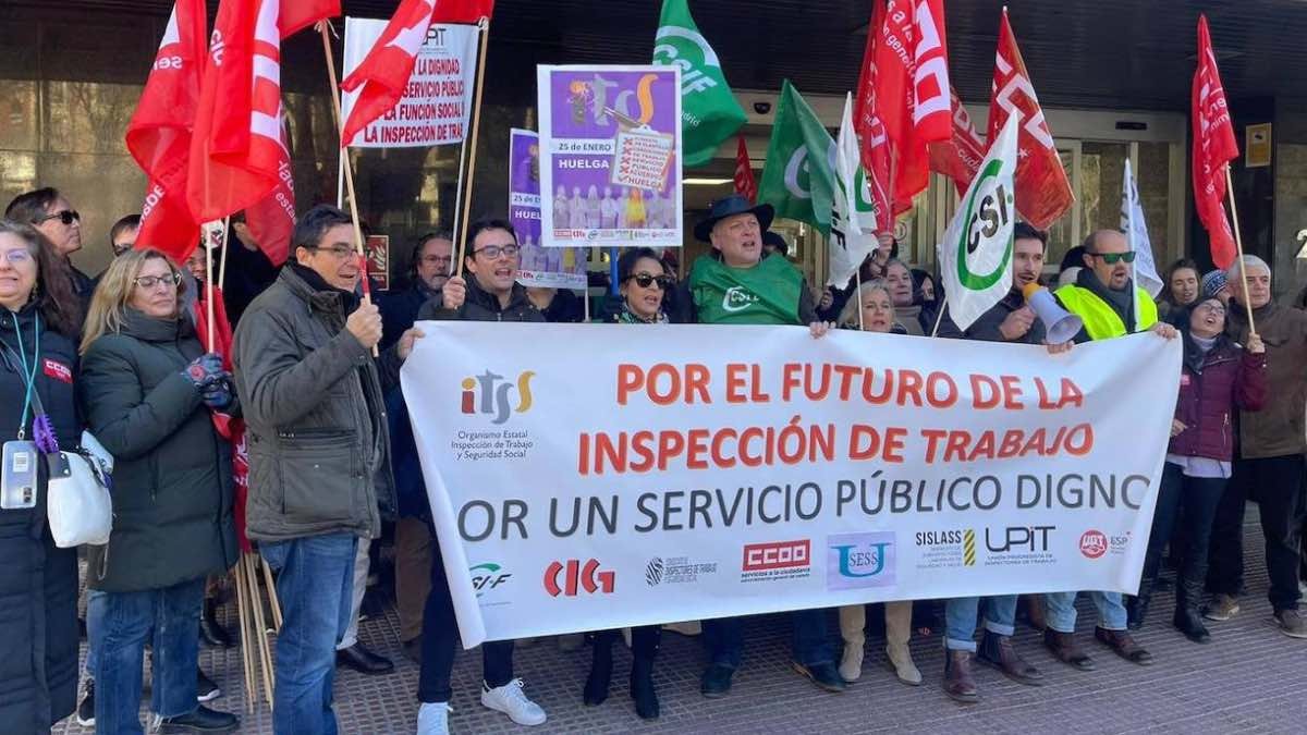 protesta sindicatos Inspección de Trabajo