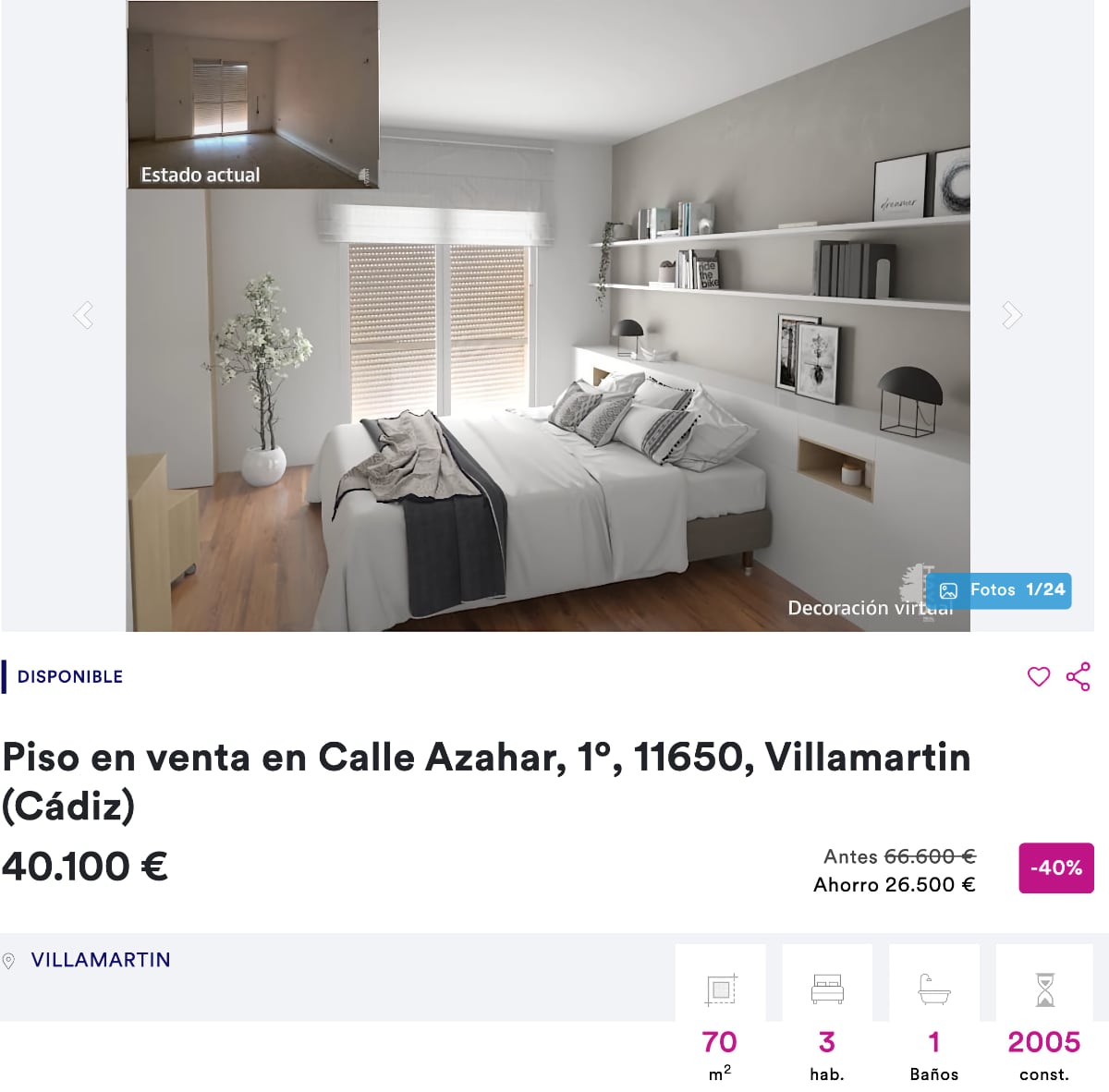 piso venta en Cádiz por BBVA