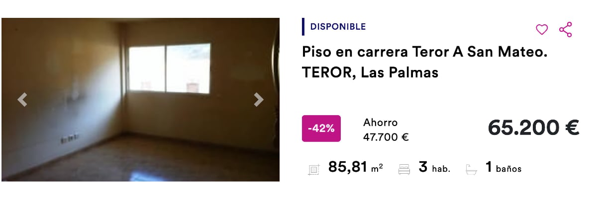 vivienda la venta en las Palmas por BBVA