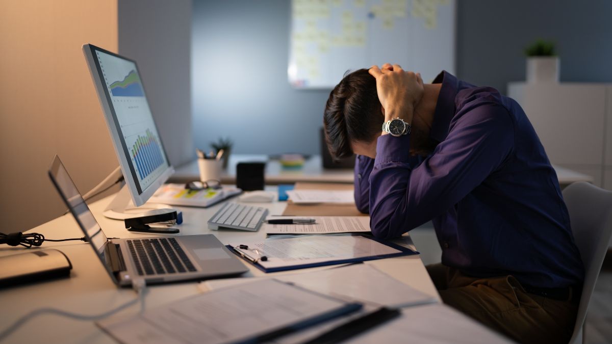 Trabajador estresado