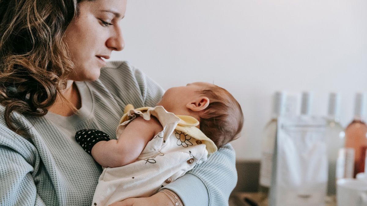 madre con su bebé