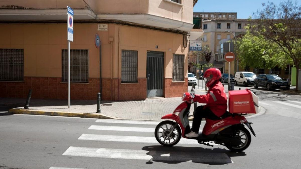Un repartidor de Telepizza.