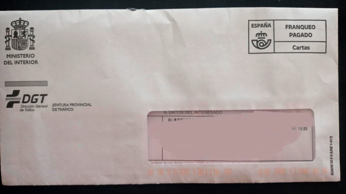 carta de la DGT que llega a casa