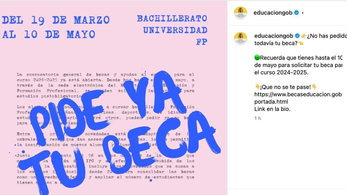 El Gobierno lanza un aviso para pedir esta beca de miles de euros