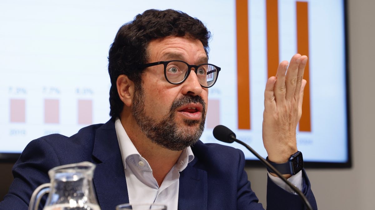 Joaquín Pérez Rey en la rueda de prensa posterior a los datos del paro