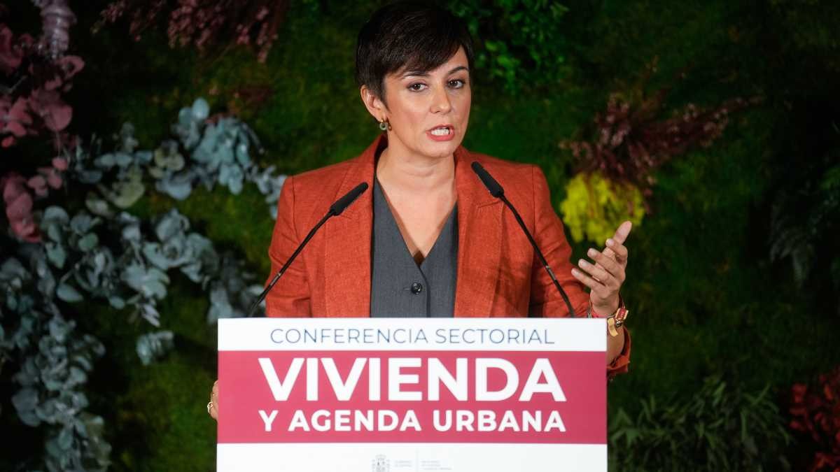 La ministra de Vivienda y Agenda Urbana, Isabel Rodríguez en la rueda de prensa de la Conferencia Sectorial de Vivienda