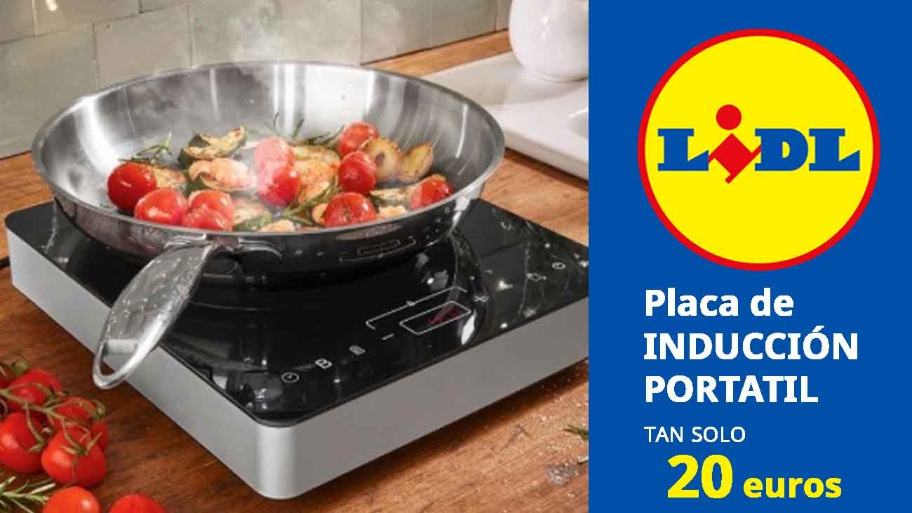 Lidl lanza placa de inducción portátil 2.000W por sólo 20 euros
