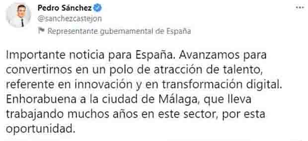 tweet de pedro sanchez empleo vodafone