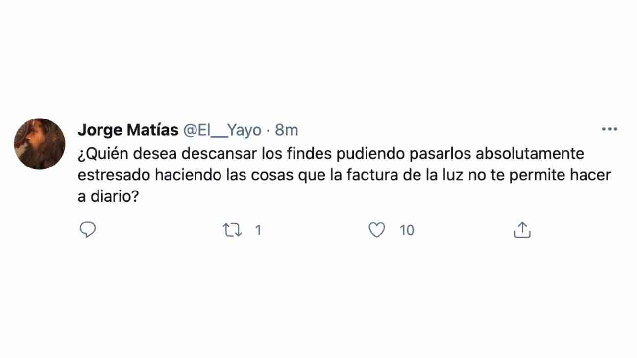 usuarios de Twitter cargan contra la nueva tarifa de la luz 2021