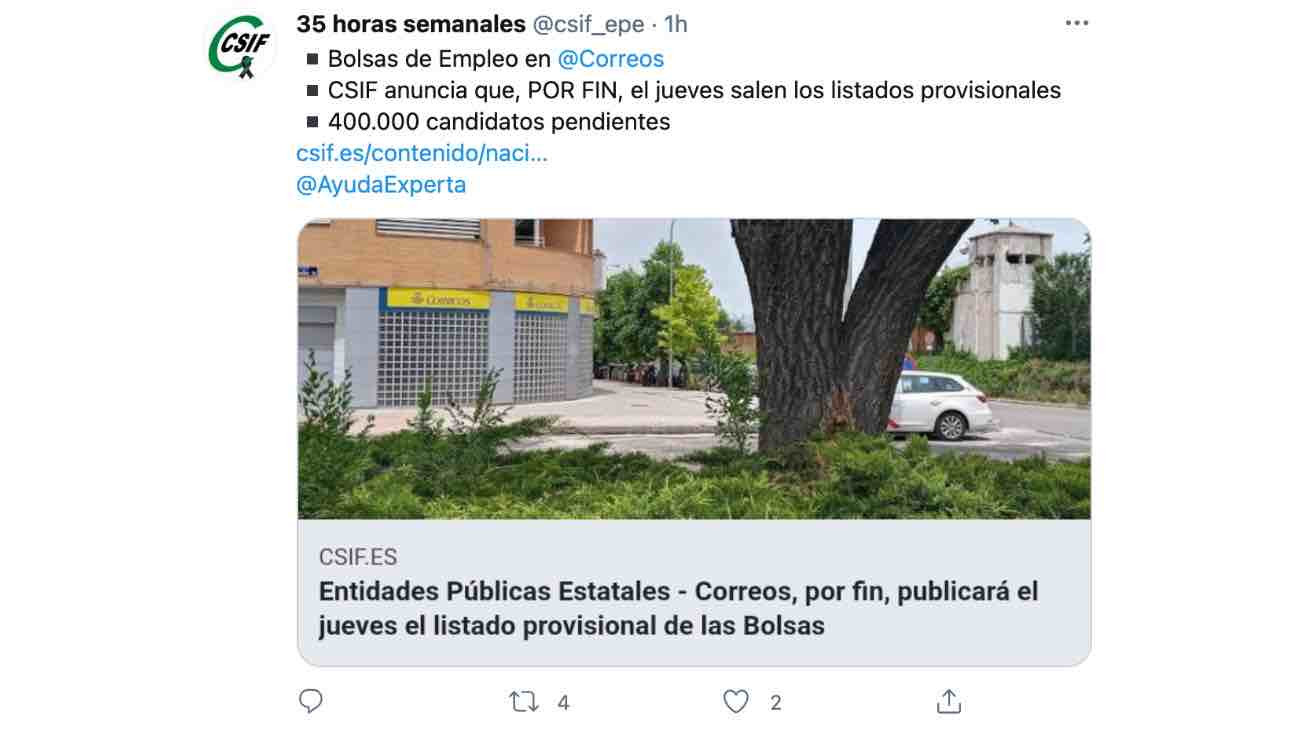 listado meritos oposicion correos