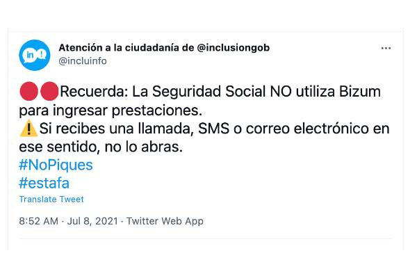 Twitter Seguridad Social