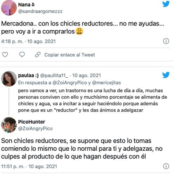 twitter chicles mercadona 