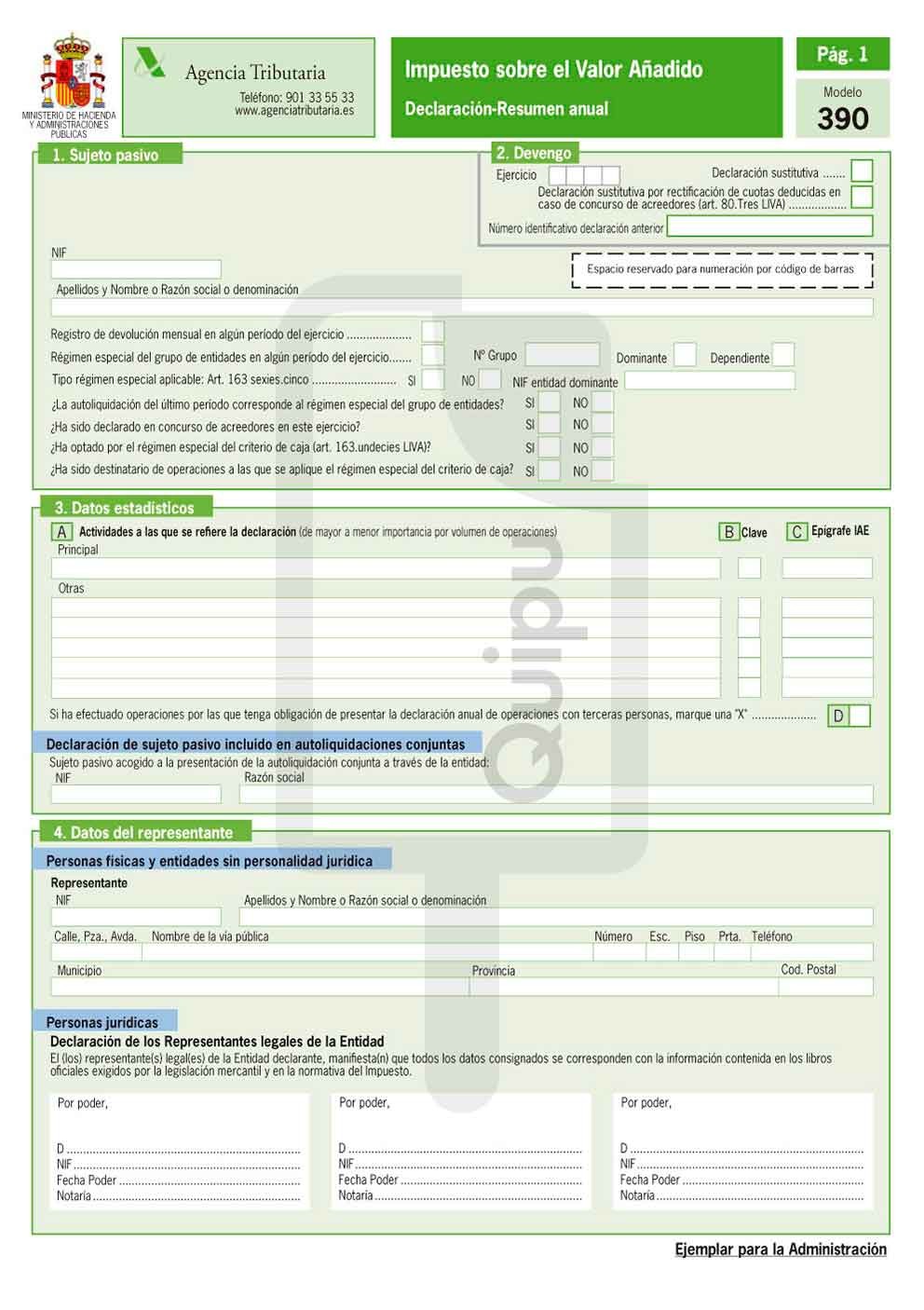 modelo 390 autónomos