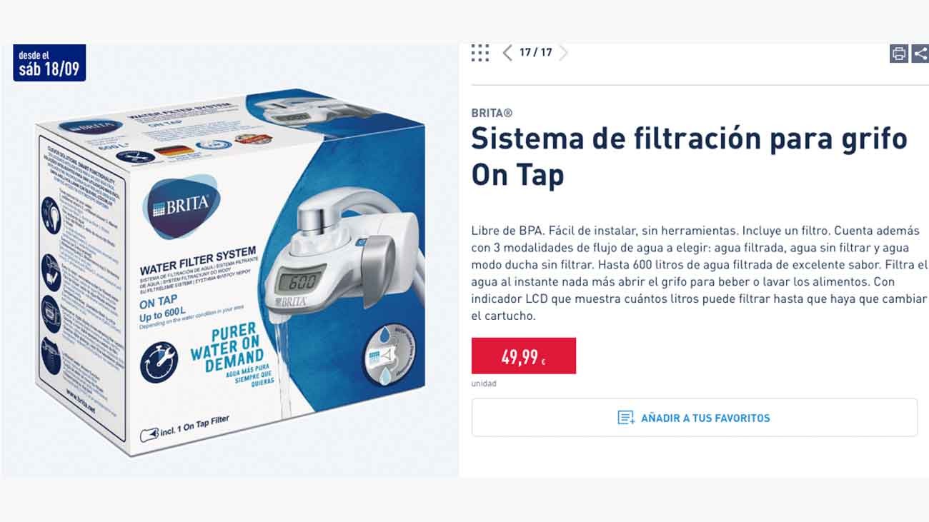 filtro grifo Aldi 