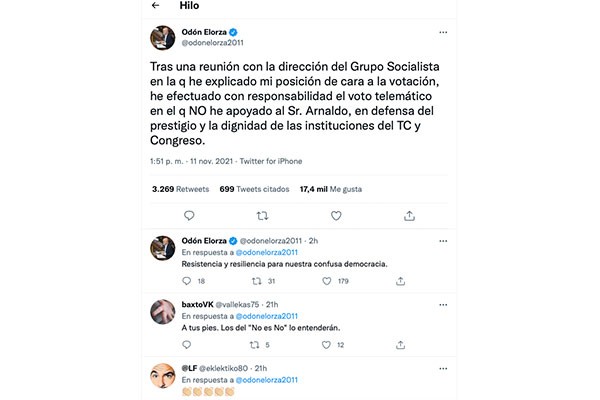 tweet Elorza 