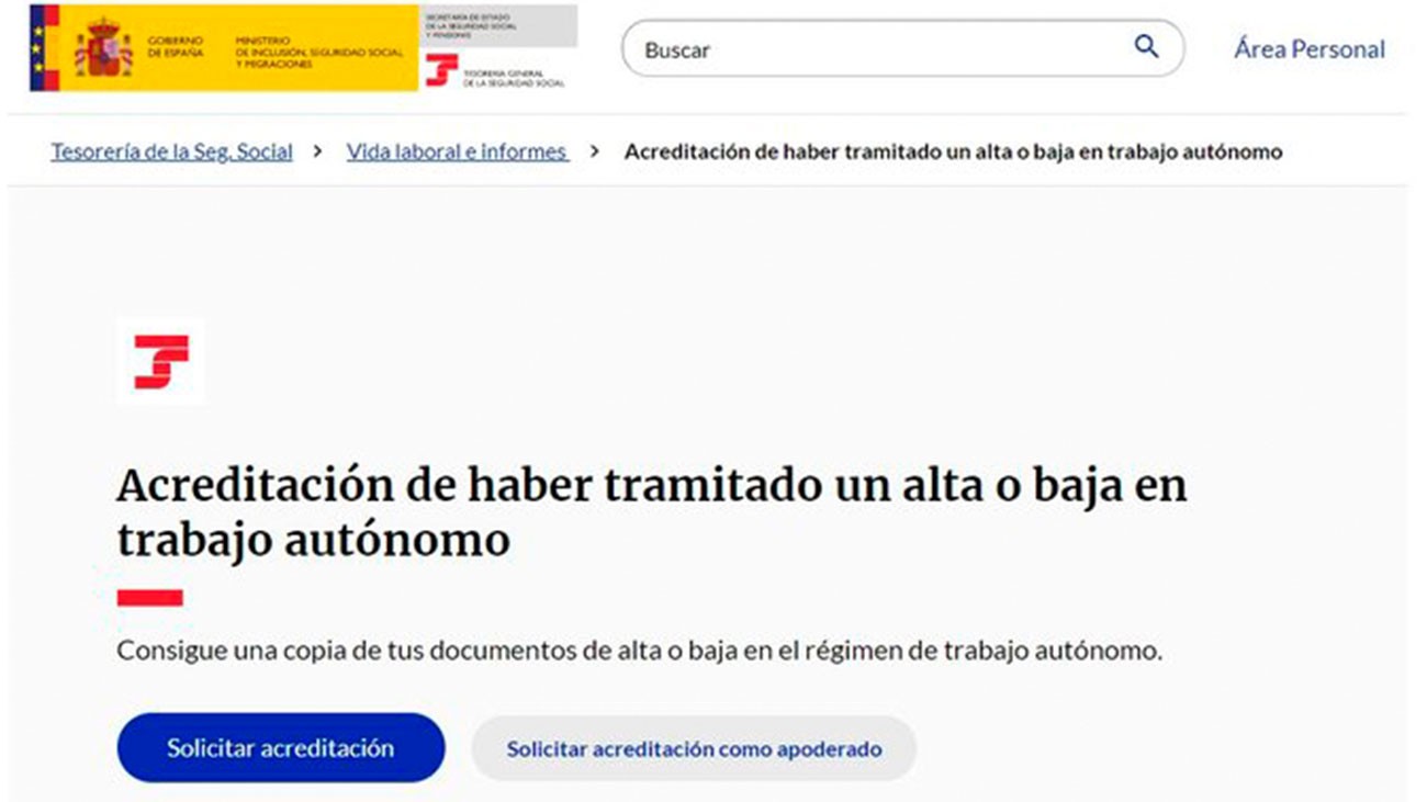 Cómo obtener la copia del alta o baja del régimen de trabajador autónomo