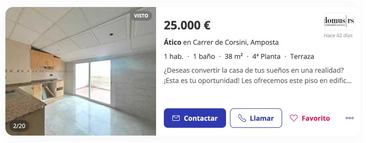 Ático en venta en Amposta (Tarragona) por un precio de 25.000 euros