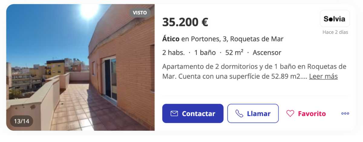 Ático en venta en Roquetas de Mar (Almería) por un precio de 35.200 euros