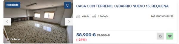 Casa en venta en Requena por 58.900 euros 