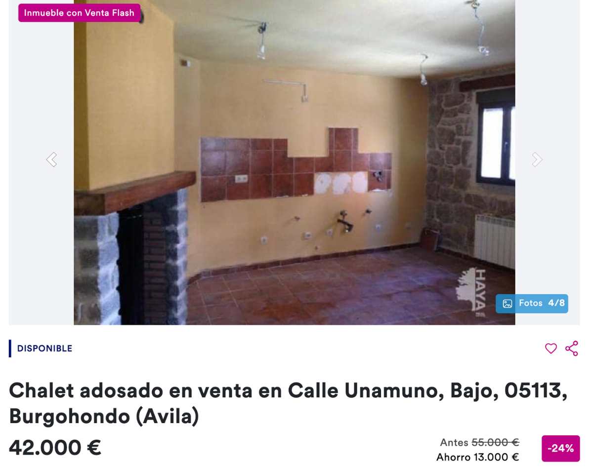 Chalet adosado en Burgohondo (Ávila) por un precio de 42.000 euros
