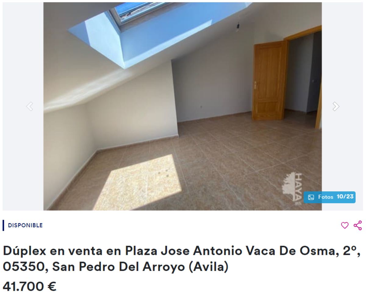 Dúplex en venta por 41.700 euros 