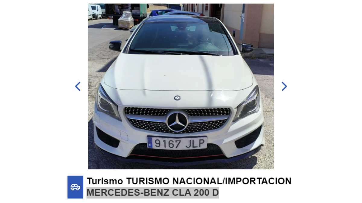 Mercedes-Benz CLA 200 D en subasta en el BOE